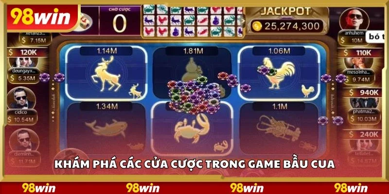 Khám phá các cửa cược trong game bầu cua