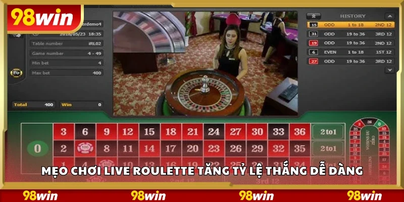 Mẹo chơi Live Roulette tăng tỷ lệ thắng dễ dàng